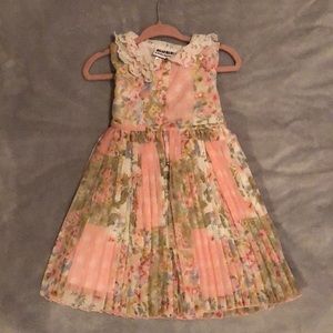 Pink floral toddler dress